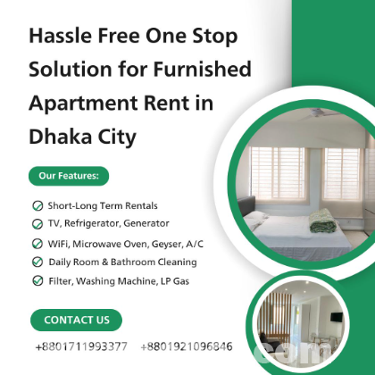 Furnished 4BHK Serviced Apartment RENT In Bashundhara R/A.